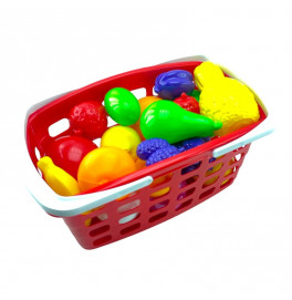 Игровая Корзина с фруктами Бамсик пластиковый 010/10_Red
