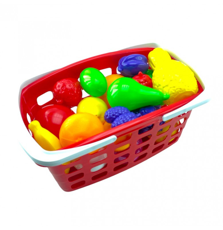 Игровая Корзина с фруктами Бамсик пластиковый 010/10_Red