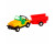 Машинка Авто-купе з причепом 39007_Green-Red