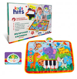 Коврик с музыкой Kids Hits Зоопарк на батарейках в комплекте звуки животных KH04-003