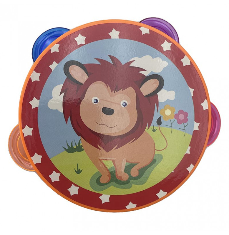 Музыкальная игрушка Бубен для детей 2832_Lion, Orange