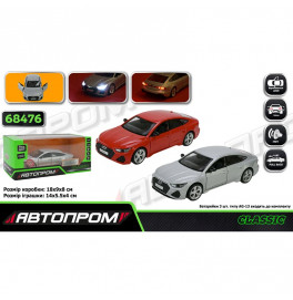 Машинка Автопром Audi RS 7 Sportback металлическая со светом и звуком. 68476