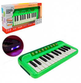 Игрушечное пианино со светом на батарейках 808-25_Green