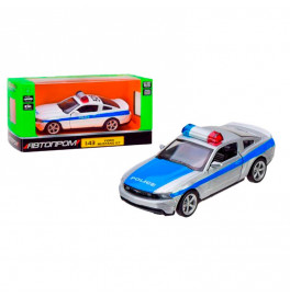 Машина мет АВТОПРОМ 1:43 Ford Mustang GT 2 открывающаяся дверь 4372_Gray