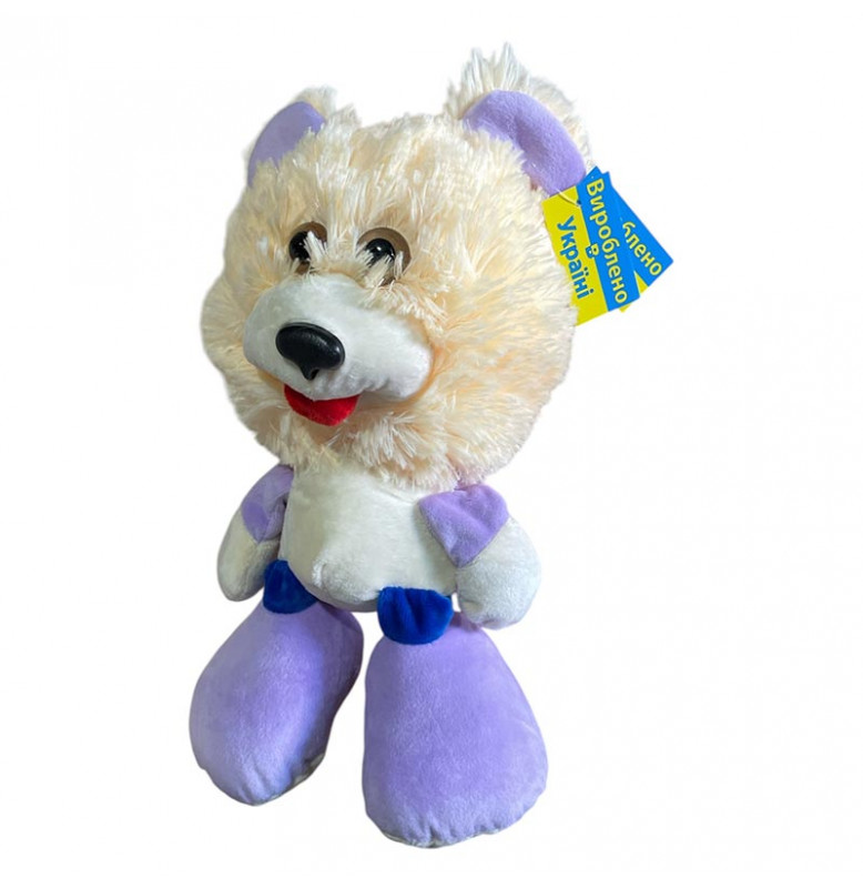 Мягкая игрушка Коротышка медведь 30 см 0032_Cream-Violet