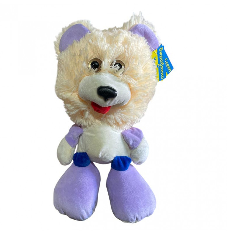 Мягкая игрушка Коротышка медведь 30 см 0032_Cream-Violet