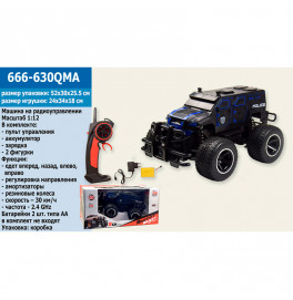 Машина акум. р/к 2 цвет., полиция, короб.. 52*30*26см 666-630QMA