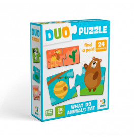 Пазл Dodo DUO Хто що їсть 24 елементи 300691