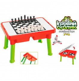 Игровой стол ТехноК с набором настольных игр 7в1. 9604