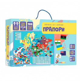 Игра обучающая Умняшка "Флаги" с многократными наклейками КП-011