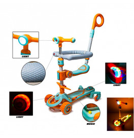 Самокат 5 в 1 Smart Оранжевый N-388_Orange