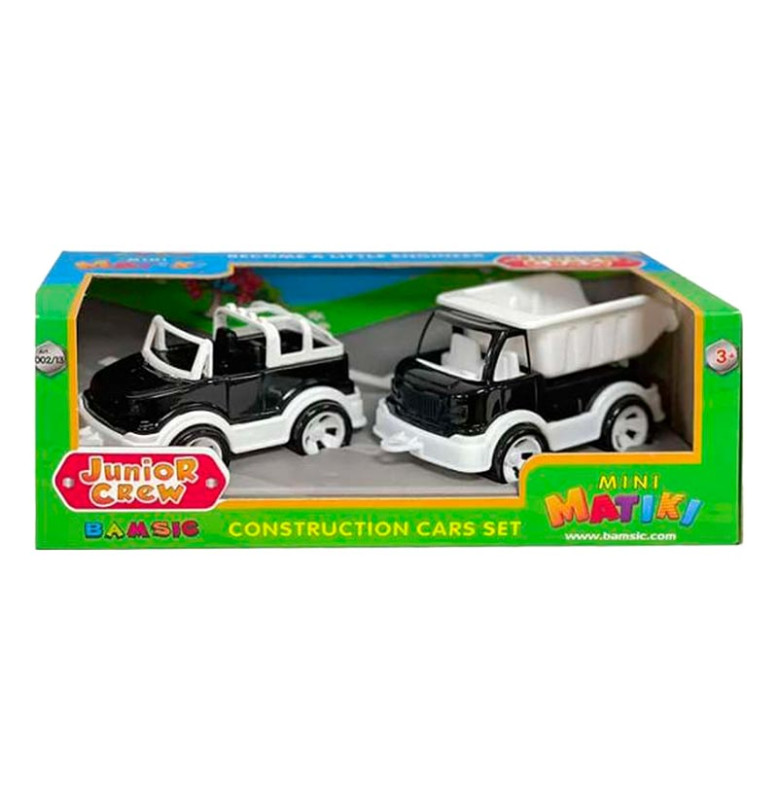 Mini Matiki коробка 2 внедорожник грузовик грузовик Бамсик 002/13_Black-White