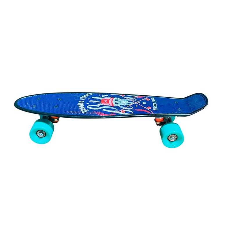 Пенні борд 22" Skull PU колеса 56*15 cm SC20402_Ocean