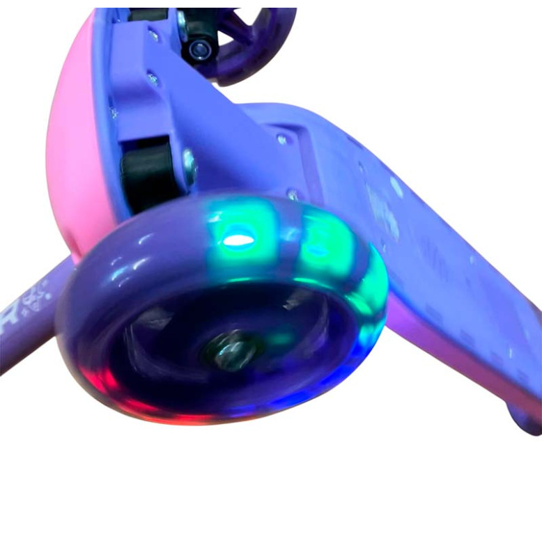 Самокат дитячий 3 колеса PU зі світлом HS2020_Pink-Violet