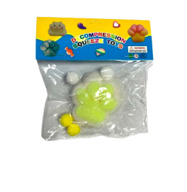 Лапка антистрес біло-жовта st-50 Лапка антистрес біло-жовта st-50