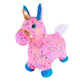 Стрибун гумовий арт. RB2524 Єдиноріг 1400 гр RB2524_Pink