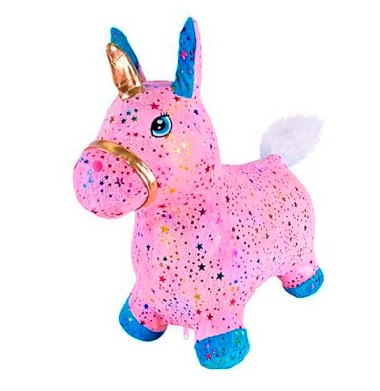 Стрибок гумовий Єдиноріг 40 см RB2524_Pink