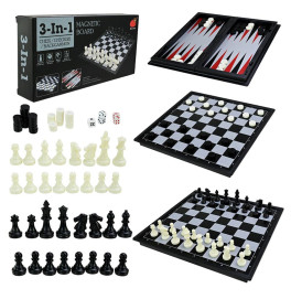 Настольная игра 3 в 1 Шахматы с шашками и нардами 20160