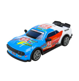 Машинка гоночная на радиоуправлении на аккумуляторе со светлым звуком и дымом 998-7_Blue