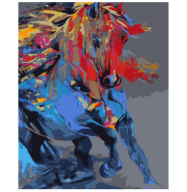 Картина по номерам Акварельный скакун Strateg 30х40 см SS-6463