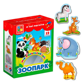 Набор магнитов Vladi Toys Мой мир Зоопарк 12 магнитов VT3106-10
