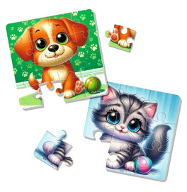 Гра розвиваюча Vladi Toys м'які пазли "Котик та песик" VT1102-37 VT1102-37 Гра розвиваюча Vladi Toys м'які пазли "Котик та песик" VT1102-37 VT1102-37