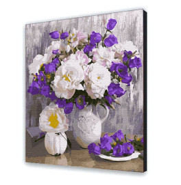 Картина по номерам с лаком ArtCraft цветы "Цветное разнообразие" 40х5 12109-AC