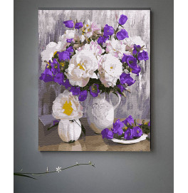 Картина по номерам с лаком ArtCraft цветы "Цветное разнообразие" 40х5 12109-AC
