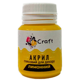 Краска акрил глянец для декора "Лимонный"