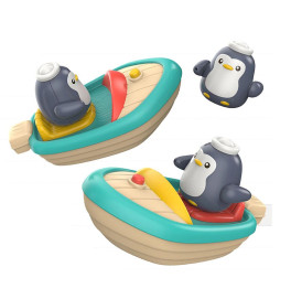 Игровой набор для ванной лодки с пингвином. 368-8A