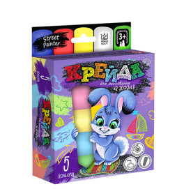 Мел DankoToys для рисования на асфальте большая 5 штук MEL-01-03U
