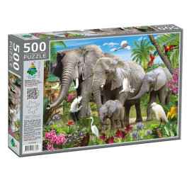 Пазлы "Энергия Плюс 500 элементов Слоны" Энергия Плюс 500 элементов Ен.3606