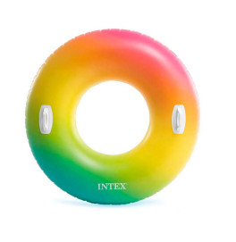 Круг для плавання з ручками "Кольоровий вихор" 122 см