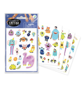 Набір дитячих тимчасових татуювань «Монстри на вечірці» Набір дитячих тимчасових татуювань «Монстри на вечірці»