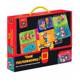 Гра розвивальна Vladi Toys з пластиковими картками. Чия половинка? (укр) VT1302-30