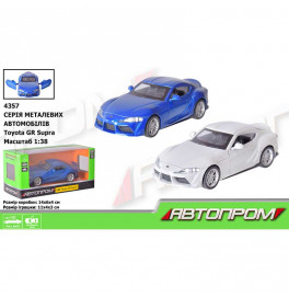 Машина метал АВТОПРОМ арт. 4357 (96шт/2) 1:38 Toyota GR Supra, відчиняються двері, у кор. 14*6*4см