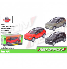 Машина мет. АВТОПРОМ арт. 4360 (96шт/2) 1:39 Volvo XC40, відкр.двері,  короб.  14*6*7см