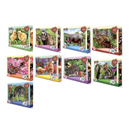 Пазли 120 ел., LEO LUX:  "Улюблені тварини", 8 шт в блоці, 12 блоків в упаковці,