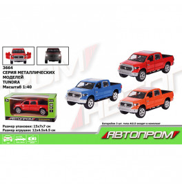 Машина металл 3664 (96шт/2) "АВТОПРОМ",1:32-36,3 цвета, батар., свет, откр.двери, в кор. 15*6,7*7см