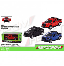 Машина металл 3651 (96шт/4) "АВТОПРОМ",3 цвета,откр.двери, в кор.15*8*6см
