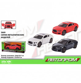 Машина металл 3669 (96шт/2) "АВТОПРОМ",1:32,3 цвета,откр.двери, в кор.16*7*7см
