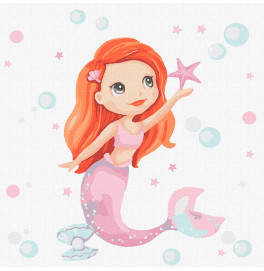 Картина по номерам "Рыжая русалочка" Идейка KHO2381 30х30 см Картина по номерам "Рыжая русалочка" Идейка KHO2381 30х30 см