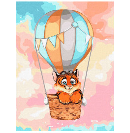 Набір для розпису по номерах. "Смугастий мандрівник" 30*40см Набір для розпису по номерах. "Смугастий мандрівник" 30*40см