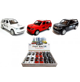 Машина "Range Rover Police" металева, інерційна, в блоці 12шт K137A2 р.11,5*5*4см