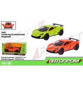 Машина металл 3695 (96шт/2) "АВТОПРОМ",1:36,2 цвета,откр.двери,багажник,в кор.15,2*6,2*7,6см