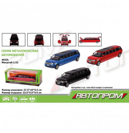 Машина металл 6622L (18шт/2)"АВТОПРОМ" 1:32 Land Rover ,3 цвета, батар.,свет,звук,откр.двери,в кор.