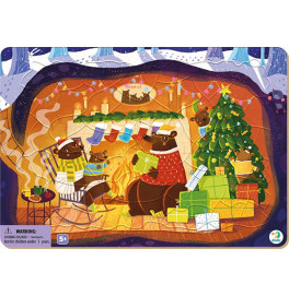 DODO Пазл з рамкою"Різдвяна казка ведмежат"