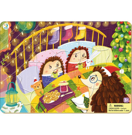 DODO Пазл з рамкою "Святкові їжачки"