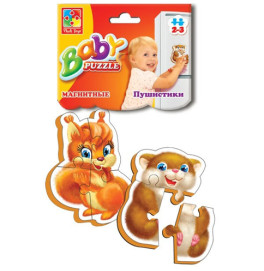 Бебі пазли магнітні  "Пухнастики"