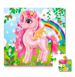 Мягкие пазлы 22х23 "Розовый единорог" VT1109-06 (англ)